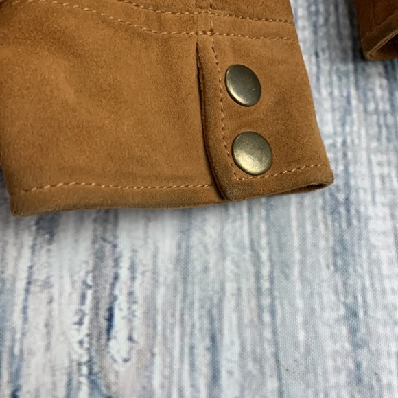Soft Tan Leather Lucky Brand Jacket - Picture 7 of 7